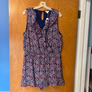 Floral Print Women's Romper XL